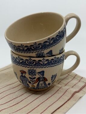 Johnson Brothers Staffordshire Old Granite Hearts & Flowers Scandinavian cups